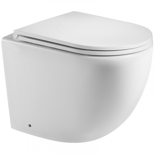 Унитаз WeltWasser Merzbach 002 GL-WT 10000003738 приставной Белый глянец с сиденьем Микролифт фаянс приставной