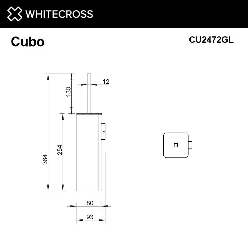 Ершик для унитаза Whitecross Cubo gold CU2472GL цвет Золото
