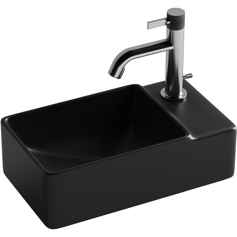 Раковина Ceramicanova Element 40 CN5045MB Черная матовая фарфор подвесная
