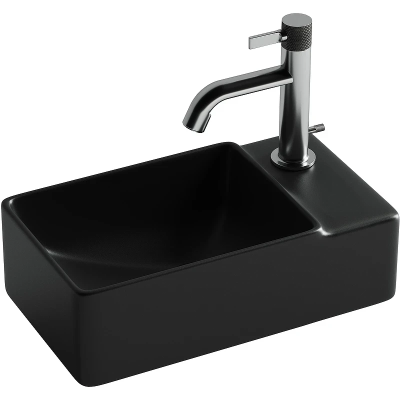 Раковина Ceramicanova Element 40 CN5045MB Черная матовая фарфор подвесная