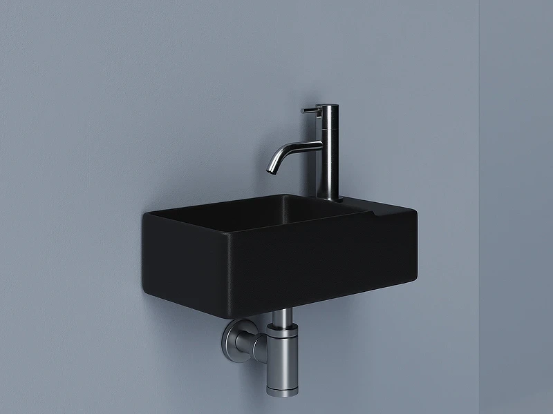Раковина Ceramicanova Element 40 CN5045MB Черная матовая фарфор подвесная