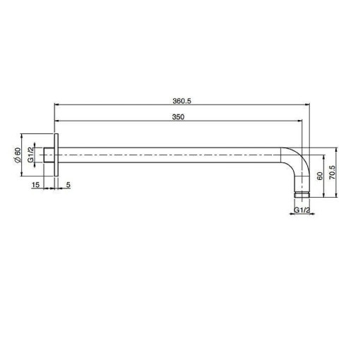 Кронштейн для верхнего душа Fima Carlo Frattini Spillo Steel F2945INOX цвет Нержавеющая сталь