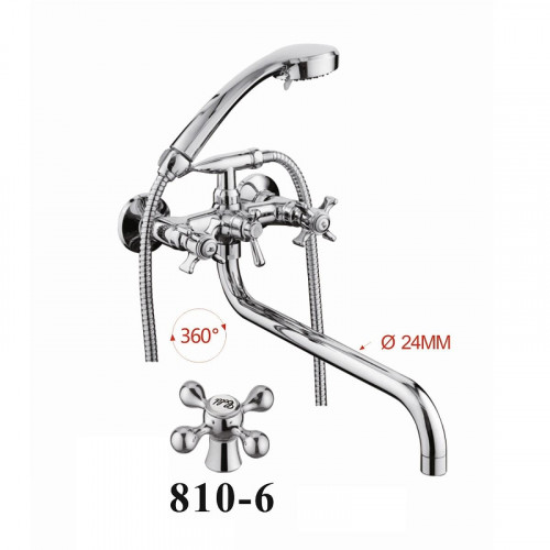 Смеситель для ванны D-Lin D145810-6 универсальный цвет  Хром