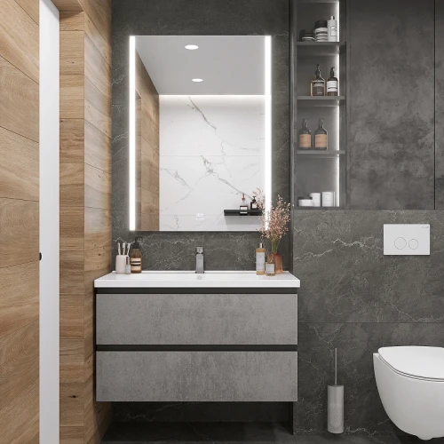 Зеркало Laparet Electra 80 electra.80/110 с подсветкой с сенсорным выключателем и подогревом стекло