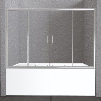 Шторка на ванну BelBagno Unique VF-2 180 UNIQUE-VF-2-150/180-140-P-Cr профиль Хром стекло рифленое