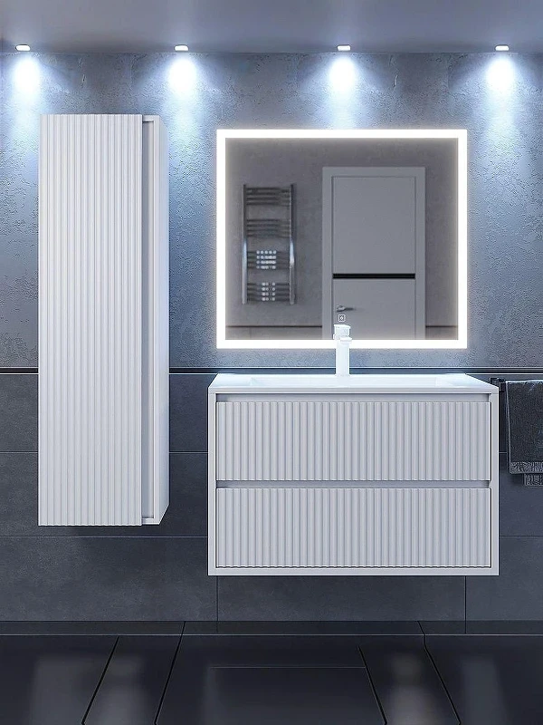 Тумба под раковину Uperwood Next Premium 80 3930205157 подвесная цвет Белый матовый