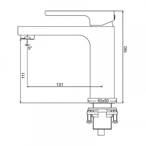 Смеситель для раковины Gappo G17-3 G1017-3 цвет Золотой сатин