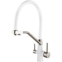 Смеситель для кухни Viko V-5824 Белый Серебро