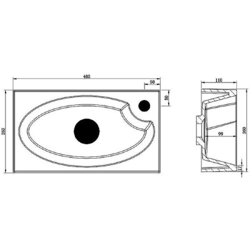 Мини-раковина BelBagno Pietra Mini 46 BB-460-PM-LVB Белая