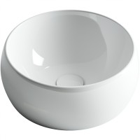 Раковина-чаша Ceramicanova Element 39 CN6001 Белая фаянс накладная