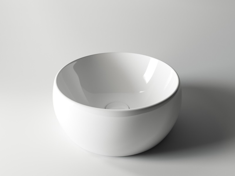 Раковина-чаша Ceramicanova Element 39 CN6001 Белая фаянс накладная