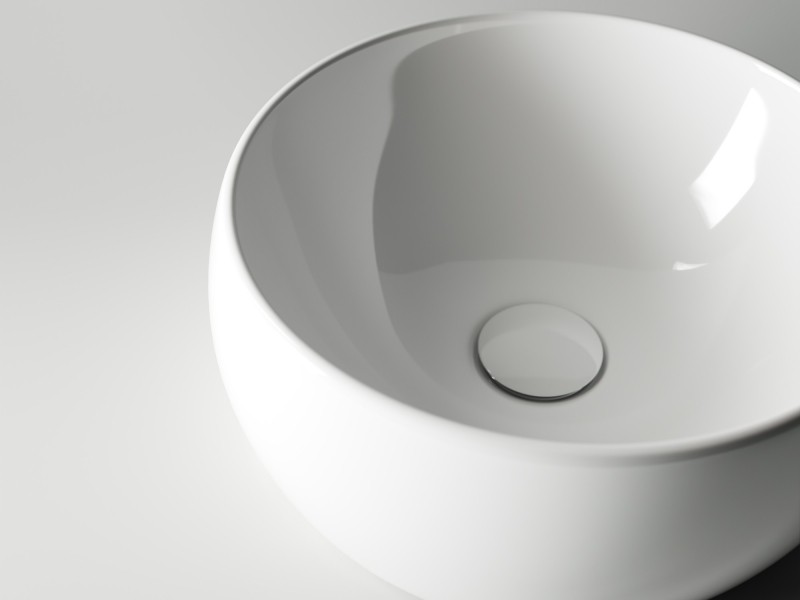 Раковина-чаша Ceramicanova Element 39 CN6001 Белая фаянс накладная