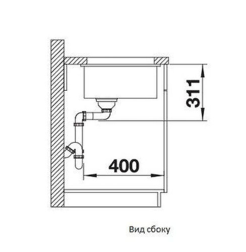 Кухонная мойка Blanco Subline 375-U 523726 Белая глянцевая