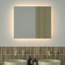 Зеркало Defesto Glow 70х60 DF 2516RH с подсветкой 23W-3000К/с фацетом/ИК - выключатель/Теплый белый свет