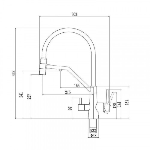Смеситель для кухни Fmark FS1462-H12 цвет Черный Бежевый