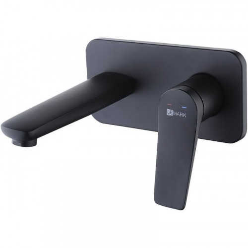 Смеситель для раковины Lemark Bronx LM3726BL Черный латунь встраиваемый