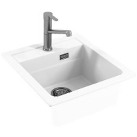 Кухонная мойка Alveus Granital Atrox 20 Arctic G11 470x500 1131986 Белая искусственный камень (литьевой мрамор) встраиваемая сверху, встраиваемая снизу