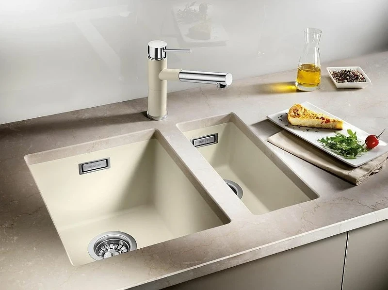 Кухонная мойка Blanco Subline 320-U 523407 Темная скала искусственный камень (литьевой мрамор) встраиваемый