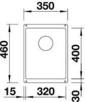 Кухонная мойка Blanco Subline 320-U 523407 Темная скала искусственный камень (литьевой мрамор) встраиваемый