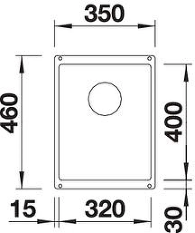 Кухонная мойка Blanco Subline 320-U 523407 Темная скала искусственный камень (литьевой мрамор) встраиваемый