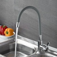 Смеситель для кухни Ledeme Rainbow 4898-9L Хром Серый латунь