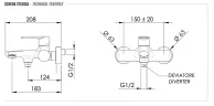 Смеситель для ванны Remer Vanity V05NO цвет Черный матовый