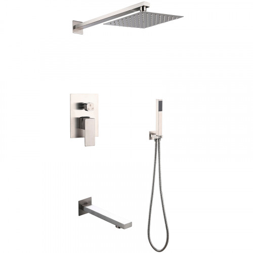 Душевая система Ростовская Мануфактура Сантехники SUS129-2S Нержавеющая сталь нержавеющая сталь встраиваемый