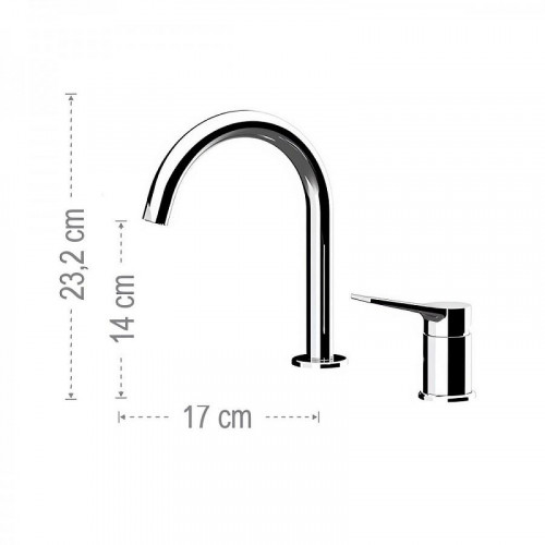 Смеситель для раковины Remer Slash Dot SL57XV цвет Сталь