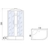 Душевая кабина River Nara XL 110x80 MT L 10000006211 с поддоном