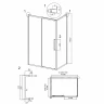 Душевой уголок Grossman Cosmo 130х70 120.K33.02.1370.10.02 профиль Хром стекло шиншилла