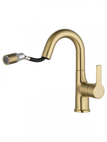 Смеситель для раковины Wonzon &amp; Woghand WW-FE01L212-BG цвет Брашированное золото