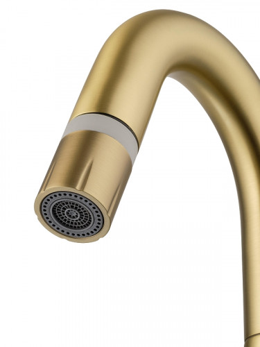 Смеситель для раковины Wonzon &amp; Woghand WW-FE01L212-BG цвет Брашированное золото