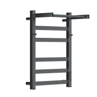 Электрический полотенцесушитель APEXTERMO Terra 600x400 TR11164GF с крючками и полкой цвет Графит металлик