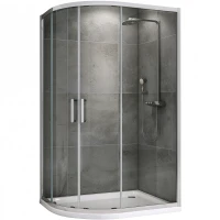 Душевой уголок Abber Schwarzer Diamant 100x80 AG01180 профиль Хром стекло прозрачное