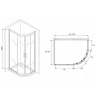 Душевой уголок Abber Schwarzer Diamant 100x80 AG01180 профиль Хром стекло прозрачное