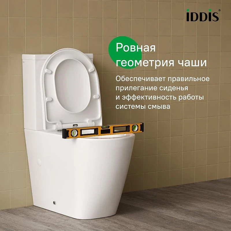 Унитаз компакт Iddis Slide SLIRDSEi24 цвет Белый с бачком и сиденьем Микролифт