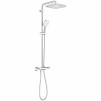 Душевая система Grohe Tempesta Cube 250 26689001 с термостатом Хром латунь на стену