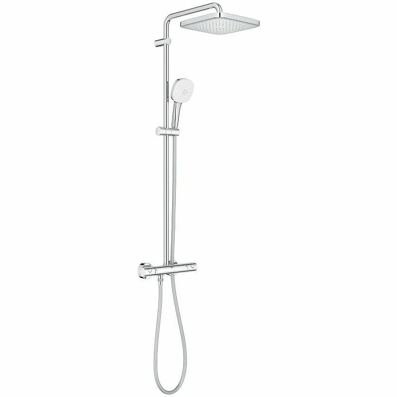 Душевая система Grohe Tempesta Cube 250 26689001 с термостатом Хром латунь на стену