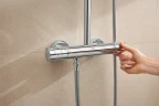 Душевая система Grohe Tempesta Cube 250 26689001 с термостатом Хром латунь на стену