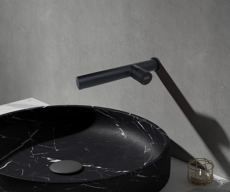 Смеситель для раковины Bronze de Luxe Avantgarde 2021H Черный латунь встраиваемый