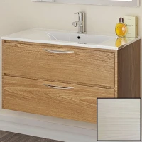 Тумба с раковиной SanVit Мэри-2 90 kmery0902 с фактурой под дерево подвесная Лиственница МДФ / ЛДСП
