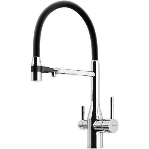 Смеситель для кухни Sancos Garda SC4009CH Хром Черный латунь