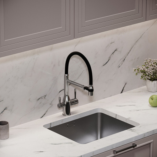 Смеситель для кухни Sancos Garda SC4009CH Хром Черный латунь