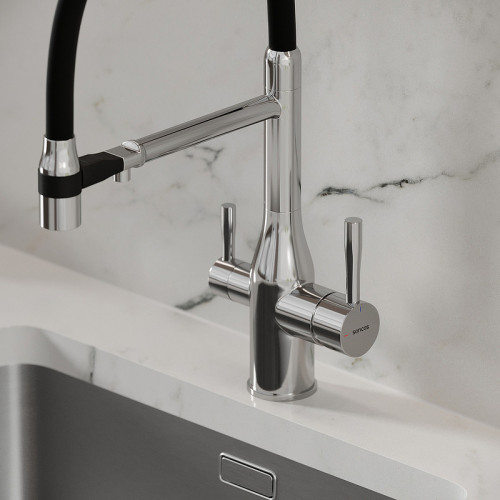 Смеситель для кухни Sancos Garda SC4009CH Хром Черный латунь