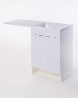 Раковина Orange 120 R ST-120RAR с местом под стиральную машину Белая искусственный камень (литьевой мрамор) полувстраиваемая, с местом под стиральную машину