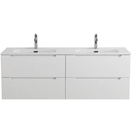 Тумба под раковину BelBagno Etna 140 ETNA-1400-4C-SO-2-BL подвесная Bianco Lucido МДФ / ЛДСП
