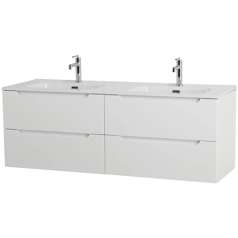 Тумба под раковину BelBagno Etna 140 ETNA-1400-4C-SO-2-BL подвесная Bianco Lucido МДФ / ЛДСП