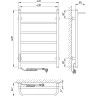 Электрический полотенцесушитель Laris Прайм ЧКЧ П6 400x600 L 73207592 Черный муар