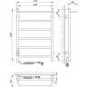 Электрический полотенцесушитель Laris Прайм ЧКЧ П6 400x600 L 73207592 Черный муар