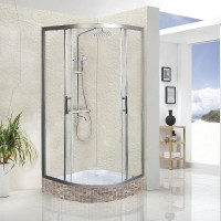 Душевой уголок WeltWasser WW500 С 80х80 10000004085 профиль Хром матовый стекло прозрачное